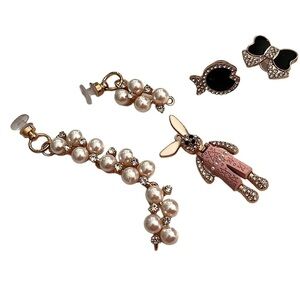 Bundle of 5 Shoe Charms that fit Crocs | Gold Crystal Rhinestone Pearls